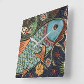 Koi Carp Fish Scale Ceramic Pattern Vierkante Klok (Hoek)