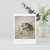 Koi Carp onder de Planten Ryuryukyo Shinsai Art Briefkaart (Staand voorkant)