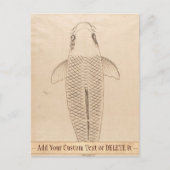  koi carp schilder oude papieren rolkunst briefkaart (Voorkant)