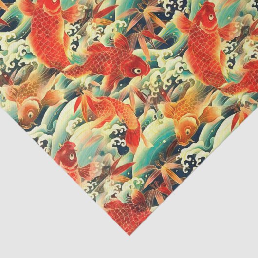 Koi carp Tissue Paper Tissuepapier (Detail)