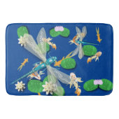 Koi Carp, Water Lily en Blue Dragonflies Badmat (Voorkant)