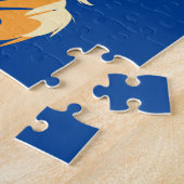 Koi Carp, Water Lily en Blue Dragonflies Legpuzzel (Zijkant)