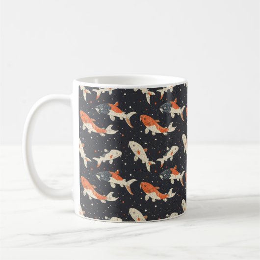 Koi Carps-patroon Koffiemok (Links)