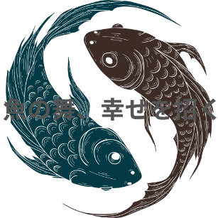 Koi-Charm 恋チャーム dans van vis nodigt geluk uit T-shirt