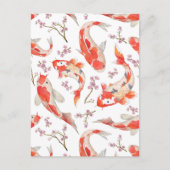 Koi Cherry Blossom Pattern Briefkaart (Voorkant)