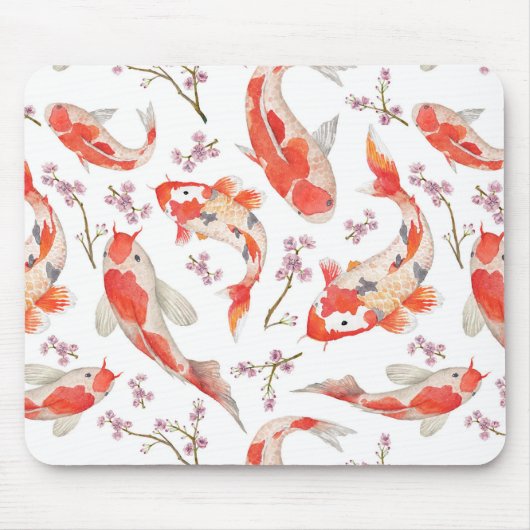Koi Cherry Blossom Pattern Muismat (Voorkant)