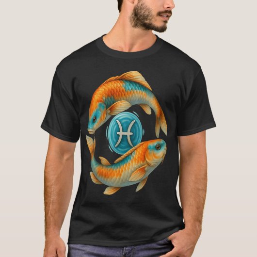 Koi danst met rimpel Vissen T-shirt (Voorkant)