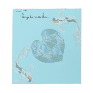 Koi dingen om te onthouden notitieblok