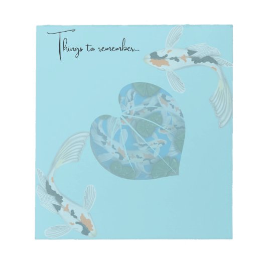 Koi dingen om te onthouden notitieblok (Voorkant)