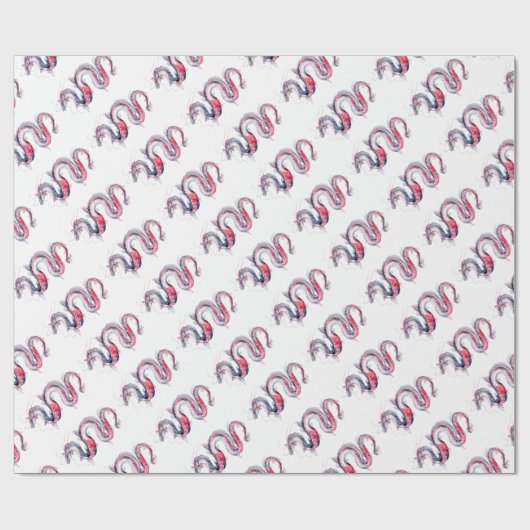 Koi Dragon Cadeaupapier (Vlak)