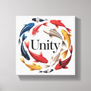 Koi Eenheid Symbool Harmonie Evenwicht Zen Filosof Canvas Afdruk