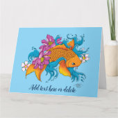 Koi en Bloemen Kaart (Voorkant)