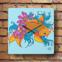 Koi en bloemen