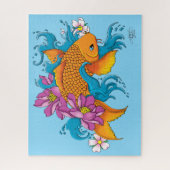 Koi en Flowers Legpuzzel (Verticaal)