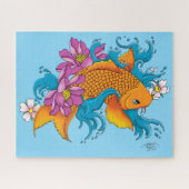 Koi en Flowers Legpuzzel (Horizontaal)