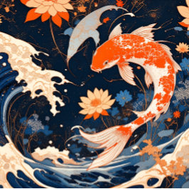 Koi en golven perfect poster