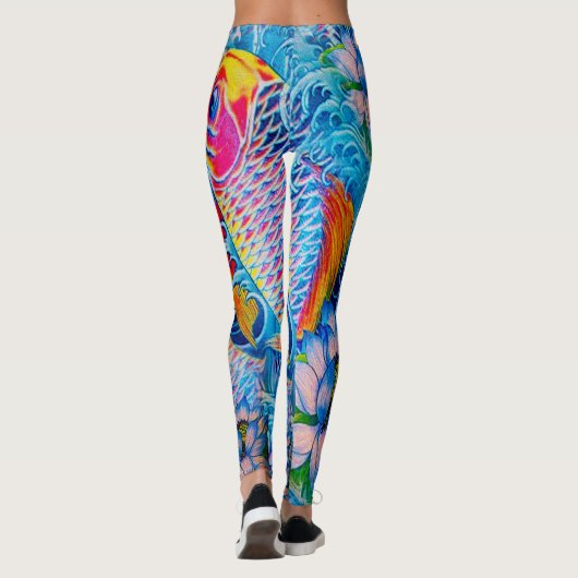 Koi en Lilies in water Leggings (Achterkant)
