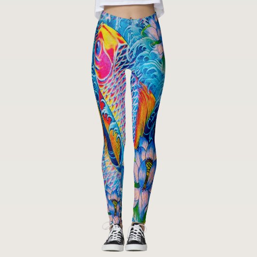 Koi en Lilies in water Leggings (Voorkant)