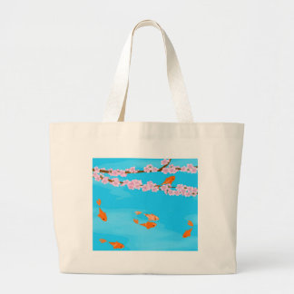 Koi en Sakura Bag Grote Tote Bag