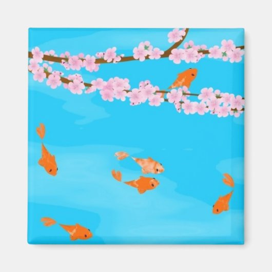 Koi en Sakura Magnet (Voorkant)
