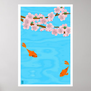 Koi en Sakura Poster
