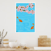 Koi en Sakura Poster (Keuken)