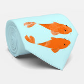 Koi en Sakura Stropdas (Opgerold)