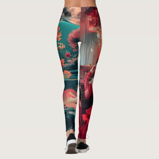 Koi en vrouw leggings (Achterkant)