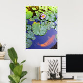 Koi en Water Lily Poster (Thuiskantoor)