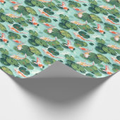 Koi en Waterlelies in een vijver Cadeaupapier (Hoek)