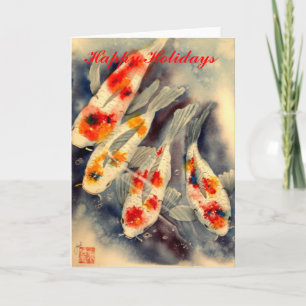 koi feestdagen kaart