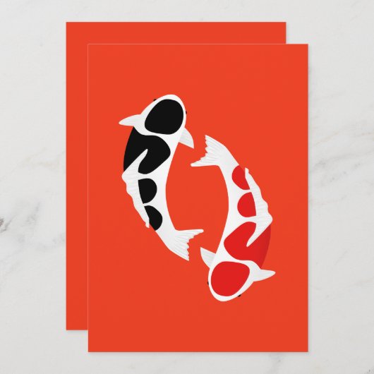 Koi Feestdagenkaart (Voorkant / Achterkant)