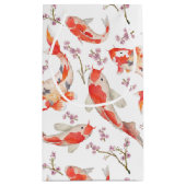 Koi Fish and Cherry Blossom Pattern Klein Cadeauzakje (Achterkant)
