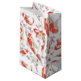 Koi Fish and Cherry Blossom Pattern Klein Cadeauzakje