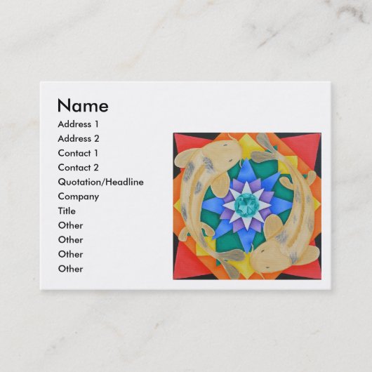 Koi Fish and Lotus Visitekaartje (Voorkant)