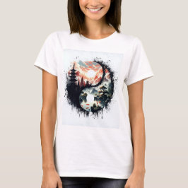 Koi Fish and Temple Yin Yang T-shirt