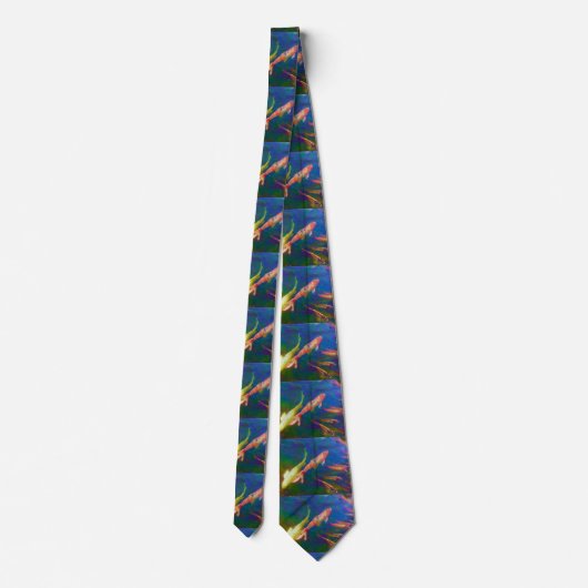 Koi Fish Art Mannen Necktie Stropdas (Achterkant)