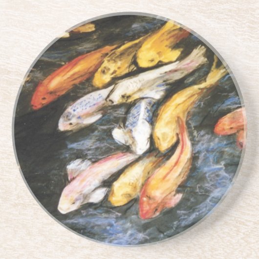 Koi Fish Art Pond Onderzetter (Voorkant)
