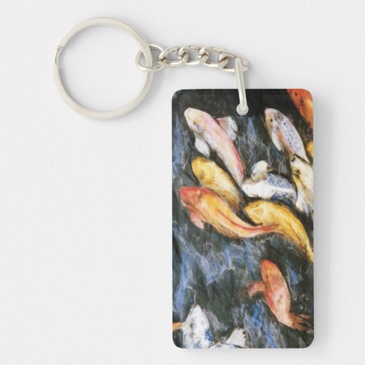Koi Fish Art Sleutelhanger Pendant Charms (Voorkant)