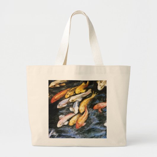 Koi Fish Bag Grote Tote Bag (Voorkant)