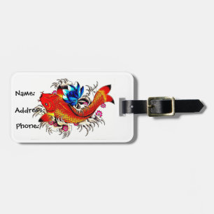 Koi Fish Bagagelabel