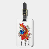Koi Fish Bagagelabel (Voorkant verticaal)