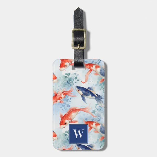 Koi Fish Bagagelabel (Voorkant verticaal)