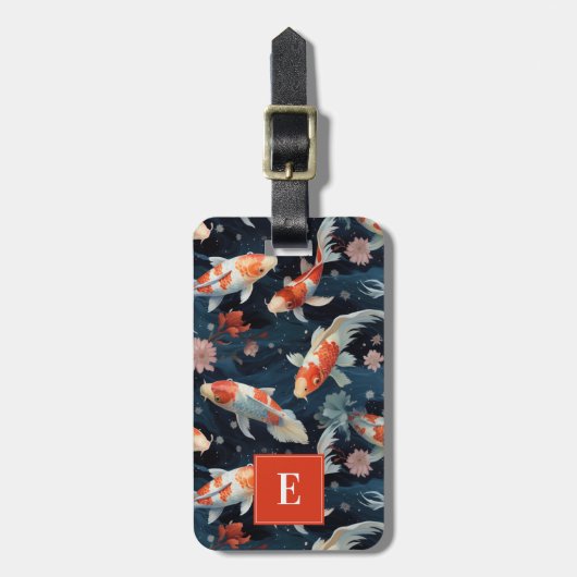 Koi Fish Bagagelabel (Voorkant verticaal)