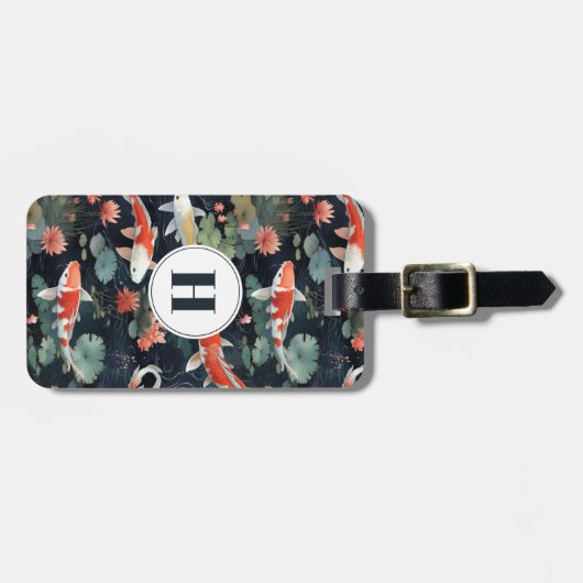 Koi Fish Bagagelabel (Voorkant horizontaal)