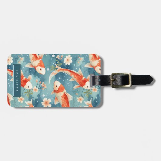 Koi Fish Bagagelabels (Voorkant horizontaal)