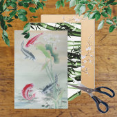 Koi Fish, Bamboe, Plum Blossom Inpakpapier Vel
