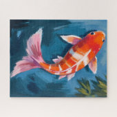 Koi Fish Beautiful Watercolor Legpuzzel (Horizontaal)
