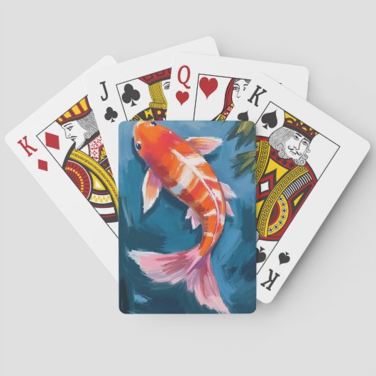 Koi Fish | Beautiful Watercolor Pokerkaarten (Achterkant)