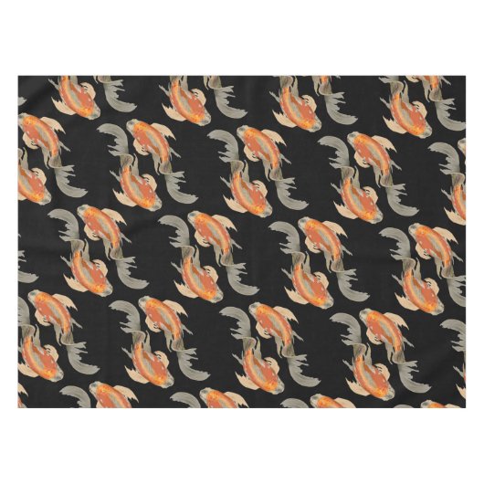 Koi Fish Black Tafelkleed (Voorkant (Horizontaal))